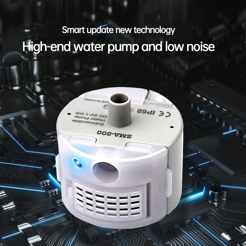 Stainless Steel Pet Water Fountain - Silent & Filtered