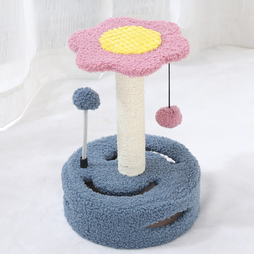 Multi-Functional Cat Scratching Column - Interactive Cat Tree