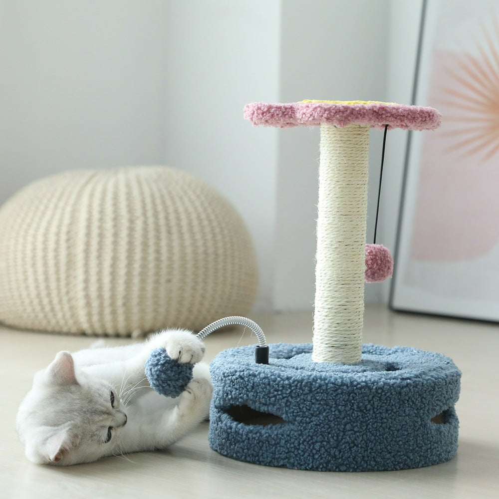 Multi-Functional Cat Scratching Column - Interactive Cat Tree