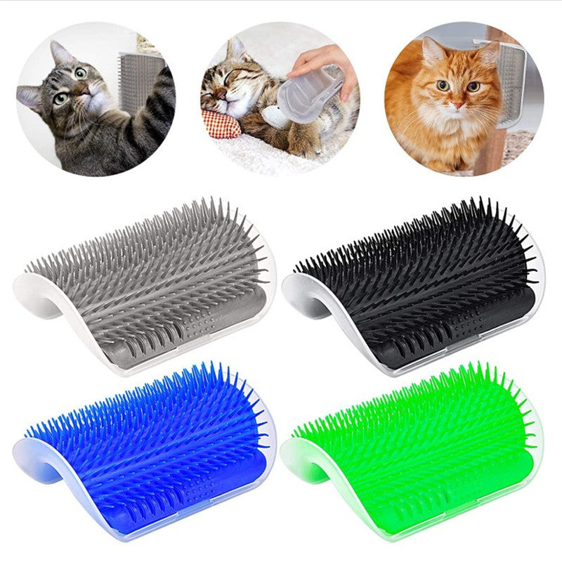 Corner Cat Grooming Brush - Wall Mounted Hair Remover