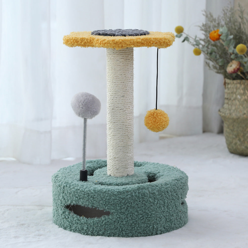 Multi-Functional Cat Scratching Column - Interactive Cat Tree