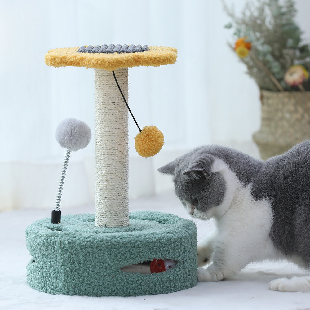 Multi-Functional Cat Scratching Column - Interactive Cat Tree