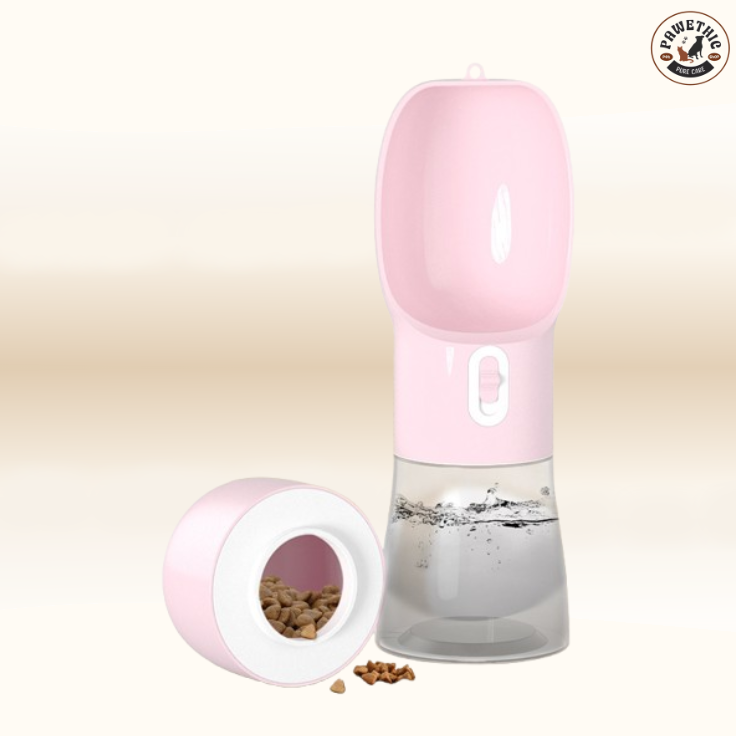 2-in-1 Pet Tumbler - Portable Food & Water Cup