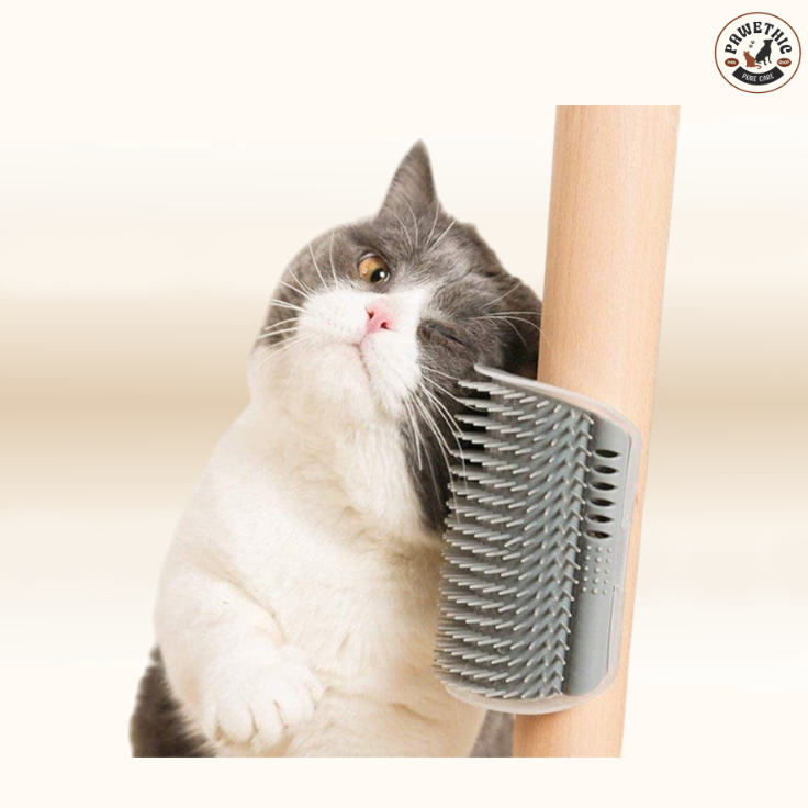 Corner Cat Grooming Brush - Wall Mounted Hair Remover