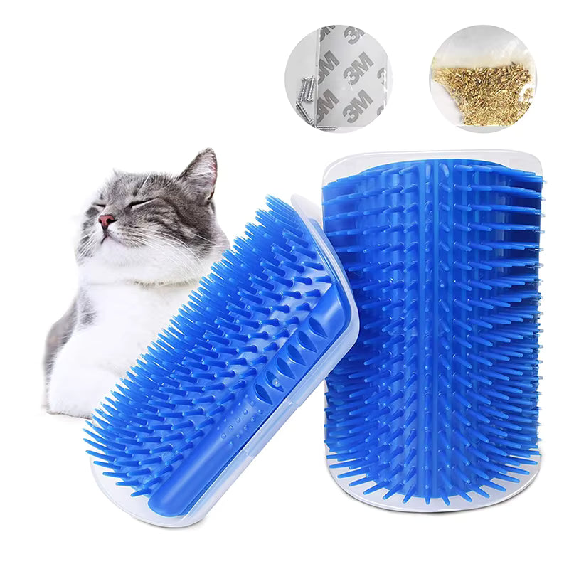 Corner Cat Grooming Brush - Wall Mounted Hair Remover
