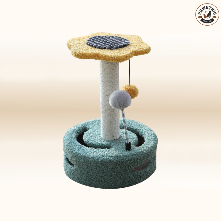 Multi-Functional Cat Scratching Column - Interactive Cat Tree